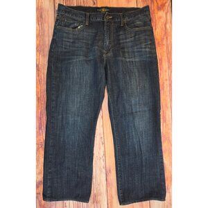 Lucky Brand Mens 181 Relaxed Straight Jeans 36x28 Dark Wash Denim